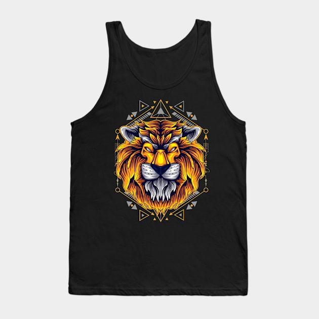 lion retro gold Tank Top by SHINIGAMII